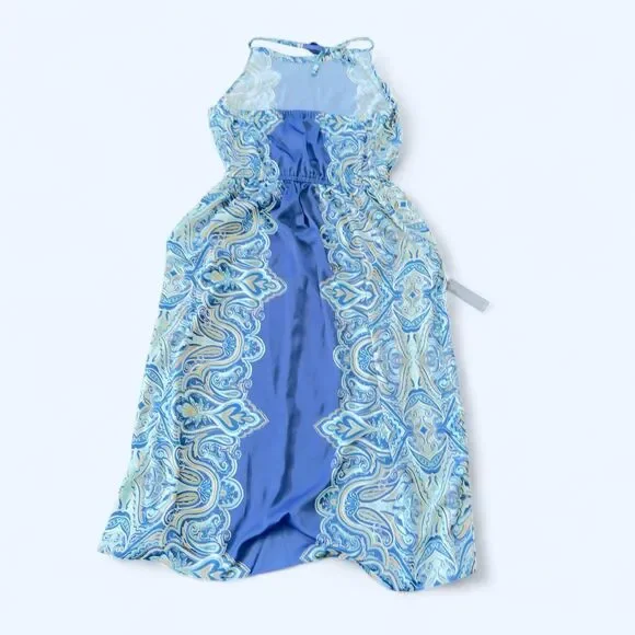 Lane Bryant Women's Sleek Satin Halter-Neck Maxi Dress Boho 18W NWT - Picture 2 of 6